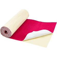 AHANDMAKER Self Adhesive Velvet Felt Fabric, Cerise Soft Velvet Sticky Foam Back Roll, Large Adhesive Felt Shelf Liner Pad for DIY Crafts Drawer Protect Furniture Automotive Headliner, 78.7x11.8