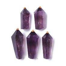 Honeyhandy Natural Amethyst Tower Home Display Decoration, Healing Stone Wands, for Reiki Chakra Meditation Therapy Decos, Hexagon Prism, 51~71x22~32x18~29mm