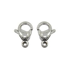 NBEADS 1000Pcs Zinc Alloy Lobster Claw Clasps, Platinum, 10x6mm, Hole: 1mm