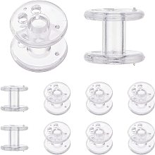 GORGECRAFT 10Pcs Window Shade Spool Plastic Clear Pleated Shade Hold Downs Transparent Blind Tensioner Covering Hardware Windows Cord Retainer for RV Day Night Home Bedroom Office Supplies