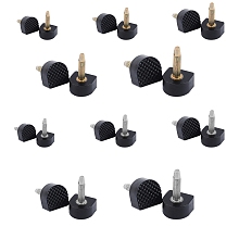 GORGECRAFT Iron High Heel Shoes Replacement Tips Pin, for Repairing Shoes , Black, 16.5~19.5x8~12x6.5mm, Pin: 2.4 & 3mm, 20pairs/set