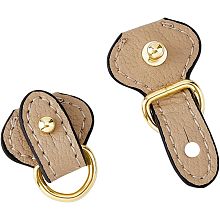 SUPERFINDINGS 2PCS D Rings for Purse Leather Side Bag Buckle Lock with Alloy Findings Alloy No Punch Detachable Bag Clasp for Crossbody Purse Craft Making,33x27x11mm