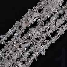 Honeyhandy Natural Quartz Crystal Beads Strands, Chip, 3~16x3~8mm, Hole: 0.7mm, 32.28''(82cm)