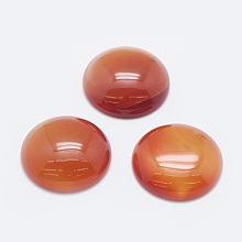 Honeyhandy Natural Carnelian Cabochons, Half Round, 24.5x7~8mm