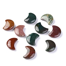 Honeyhandy Natural Ocean Jasper Beads, No Hole/Undrilled, Moon, 26~28x19~21.5x8.5~9.5mm