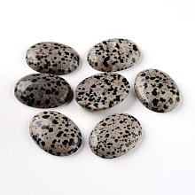 Honeyhandy Oval Natural Dalmatian Jasper Cabochons, 40x30x8mm