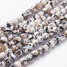 Honeyhandy Synthetic Ocean White Jade Bead Strands, Dyed, Round, Black, 10mm, Hole: 1mm, about 38pcs/strand, 15.7 inch(400mm)