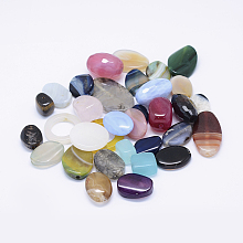 Honeyhandy Natural & Synthetic Mixed Gemstone Beads, Faceted/No Faceted, Mixed Shapes, 16~42x11~31x4~17mm, Hole: 1~3mm