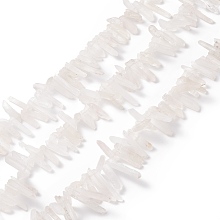 Honeyhandy Natural Quartz Crystal Pointed Beads Strands, Frosted, Bullet, Faceted, 14~51x4~13x4~12mm, Hole: 0.8mm, about 52~66pcs/strand, 15.5 inch~15.9 inch(39.5~40.5cm)