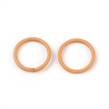 Honeyhandy Iron Jump Rings, Open Jump Rings, Orange, 18 Gauge, 10x1mm, Inner Diameter: 8mm