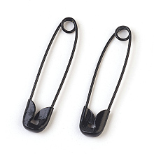 Arricraft Iron Safety Pins, Black, 30x7x2mm, Pin: 0.7mm