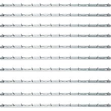 SUPERFINDINGS 20Pcs 400x11.4mm Metal Tack Strips Sofa Rack with Nail Iron Bar Fangs Silver Galvanized Sofa Accessories Fabric Reupholstery Supplies for Furniture, Couch, Chair and Sofa