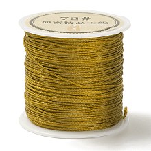 Honeyhandy 50 Yards Nylon Chinese Knot Cord, Nylon Jewelry Cord for Jewelry Making, Dark Goldenrod, 0.8mm