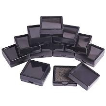 BENECREAT 24PCS Black Gemstone Display Box Jewelry Box Container with Clear Top Lids, 1.57" x 0.6", for Gems, Coins and Jewelry