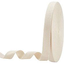 NBEADS 54.68 Yards(50m)/Roll Herringbone Cotton Webbings, 20mm Wide Antique White Cotton Twill Tape Ribbons Cotton Herringbone Cords for Knit Sewing DIY Crafts