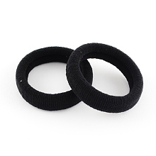 Honeyhandy Elastic Hair Ties, Ponytail Holder, Black, 30mm, 30pcs/box