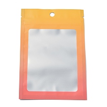 Honeyhandy Plastic Zip Lock Bag, Gradient Color Storage Bags, Self Seal Bag, Top Seal, with Window and Hang Hole, Rectangle, Orange, 15x10x0.25cm, Unilateral Thickness: 3.9 Mil(0.1mm), 95~100pcs/bag