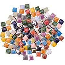 Arricraft 250g Square Ceramic Mosaic Tiles Pieces Chips Vases Picture Frames Flowerpots Mosaic Pieces for DIY Crafts Home Decoration Arts