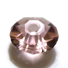 Honeyhandy Imitation Austrian Crystal Beads, Grade AAA, Faceted, Flat Round, Pink, 4.5x2.5mm, Hole: 0.7~0.9mm