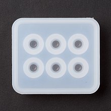 Honeyhandy DIY Globe Sphere Silicone Molds, Resin Casting Molds, For UV Resin, Epoxy Resin Jewelry Making, Rectangle, White, 80.5x69.5x18mm, Inner Diameter: 7.5mm