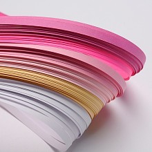 Honeyhandy 6 Colors Quilling Paper Strips, Gradual Pink, 530x5mm, about 120strips/bag, 20strips/color