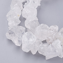 Honeyhandy Natural Quartz Crystal Bead Strands, Nuggets, 12~22x7~13.5x10~22mm, Hole: 1mm, about 50pcs/strand, 15.3 inch