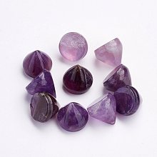 Honeyhandy Natural Amethyst Cabochons, Cone, 10x10mm