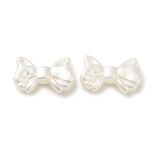 Honeyhandy ABS Imitation Pearl Beads, Bowknot, Ghost White, 9x15x3.5mm, Hole: 2mm