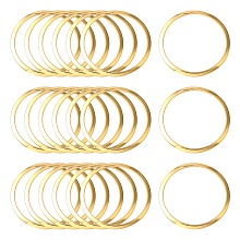 Honeyhandy 201 Stainless Steel Linking Rings, Ring, Golden, 25x1~1.2mm, Inner Diameter: 22mm