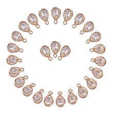 ARRICRAFT 1Bag About 100 Pcs Cubic Zirconia Alloy Drop Shape Charms Sets for Jewelry Making Size 13x8x6mm KC Gold