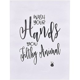 CREATCABIN Wash Your Hands You Filthy Animal Sign Unframed Art Print Minimalist Canvas Art Word Wall Decor Poster Funny Signs Modern Artwork for Bathroom Restroom Playroom Bedroom 11.8 x 15.7inch