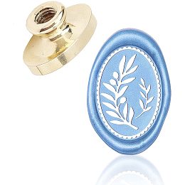 CRASPIRE Wax Seal Stamp Head Olive Branch Sealing Stamp Oval Heads Only Removable Sealing Brass Stamp Head for Decorating Wedding Letters Invitations Envelopes Gift Packing