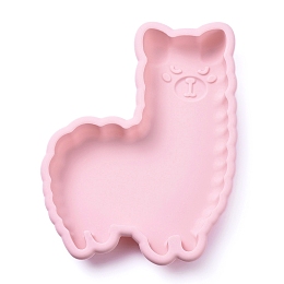 Honeyhandy Alpaca Food Grade Silicone Molds, Cake Pan Molds, For DIY Chiffon Cake Bakeware, Pink, 207x155x28mm