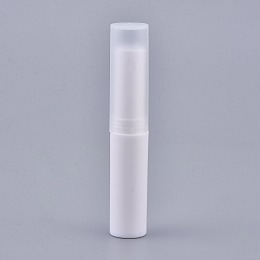 Honeyhandy DIY Empty Lipstick Bottle, Lip Gloss Tube, Lip Balm Tube, with Cap, White, 8.3x1.5cm, Capacity: 4ml(0.13 fl. oz)