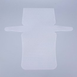 Honeyhandy Plastic Mesh Canvas Sheets, for Embroidery, Acrylic Yarn Crafting, Knit and Crochet Projects, White, 41.8x45.8x0.15cm, Hole: 2x2mm