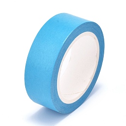 Honeyhandy DIY Solid Color Scrapbook Decorative Paper Tapes, Self Adhesive Tapes, Deep Sky Blue, 15mm, about 10m/roll