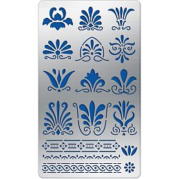 BENECREAT 4x7" Floral Metal Stencils Vintage Ornaments Journal Stencils for Bullet Journaling, Wood Painting and Crafting