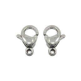 NBEADS 1000Pcs Zinc Alloy Lobster Claw Clasps, Platinum, 10x6mm, Hole: 1mm