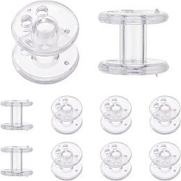 GORGECRAFT 10Pcs Window Shade Spool Plastic Clear Pleated Shade Hold Downs Transparent Blind Tensioner Covering Hardware Windows Cord Retainer for RV Day Night Home Bedroom Office Supplies