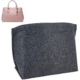 WADORN Purse Organizer Insert for Handbags, Felt Shoulder Bag Insert Organizer Shaper for Longchamp Collection Handbag Insert with Zipper for Women Tote Bag Liner Bag in Bag (Small, Black)