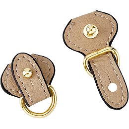 SUPERFINDINGS 2PCS D Rings for Purse Leather Side Bag Buckle Lock with Alloy Findings Alloy No Punch Detachable Bag Clasp for Crossbody Purse Craft Making,33x27x11mm