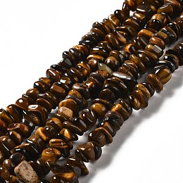 Natural Tiger Eye Beads Strands, Nuggets, 2~6x7~18mm, Hole: 0.7~1mm, about 94~98pcs/strand, 15.35~15.55''(39~39.5cm)