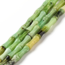 Natural Australia Jade Beads Strands, Column, 5~5.5x13mm, Hole: 1mm, about 31pcs/strand, 15.94~16.02''(40.5~40.7cm)