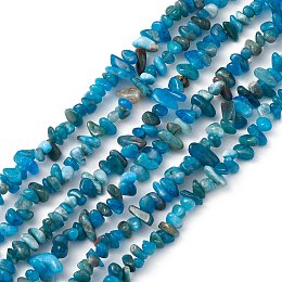 Honeyhandy Natural Apatite Beads Strands, Chip, 4.5~8.5x3.5~7x3~5mm, Hole: 1mm, about 290~300pcs/strand, 30.71''(78cm)