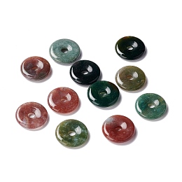 Honeyhandy Natural Indian Agate Pendants, Donut/Pi Disc, 20x4mm, Hole: 4mm