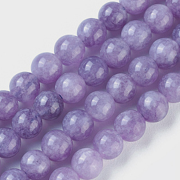 Honeyhandy Natural Gemstone Beads Strands, Round, Medium Purple, 6mm, Hole: 1.2mm, about 60~64pcs/strand, 15 inch~15.2 inch(38~38.5cm)