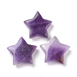 Honeyhandy Natural Amethyst Beads, No Hole, Star, 24x25x8mm