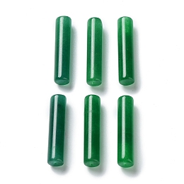 Honeyhandy Natural Malaysia Jade Beads, Dyed, Cylinder/Column, Half Drilled, 26x6mm, Hole: 1.2mm