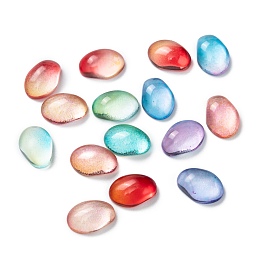 Arricraft Transparent Glass Cabochons, Pear Shape, Mixed Color, 6x9x3mm