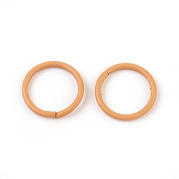 Honeyhandy Iron Jump Rings, Open Jump Rings, Orange, 18 Gauge, 10x1mm, Inner Diameter: 8mm